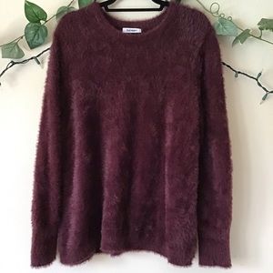 Old Navy Maroon Fuzzy Sweater